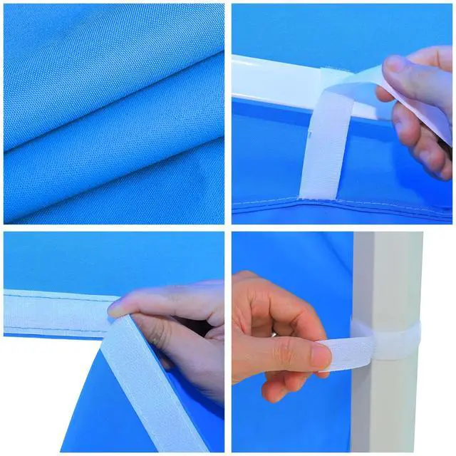 Alt view image 5 of 7 - InstaHibit 10-Pc 10x7 ft Canopy Sidewalls Bundle 550D UV50+ &CPAI-84 Flame Retardant Enclosure Kit for Commercial Booths