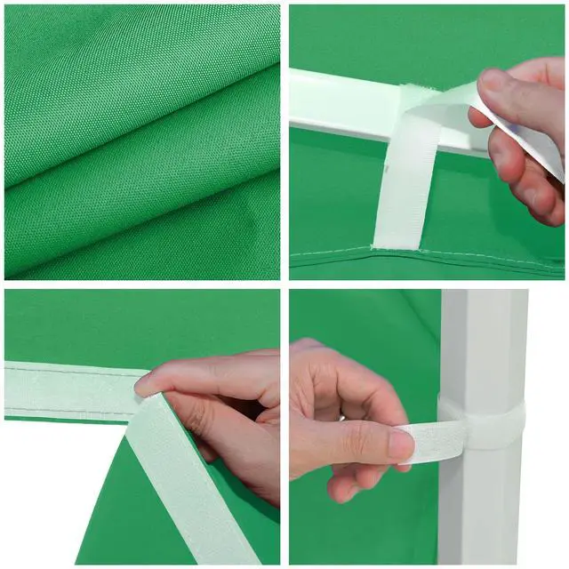 Alt view image 5 of 7 - InstaHibit 10-Pc 10x7 ft Canopy Sidewalls Bundle 550D&UV50+&CPAI-84 Flame Retardant Enclosure Kit for Commercial Booths
