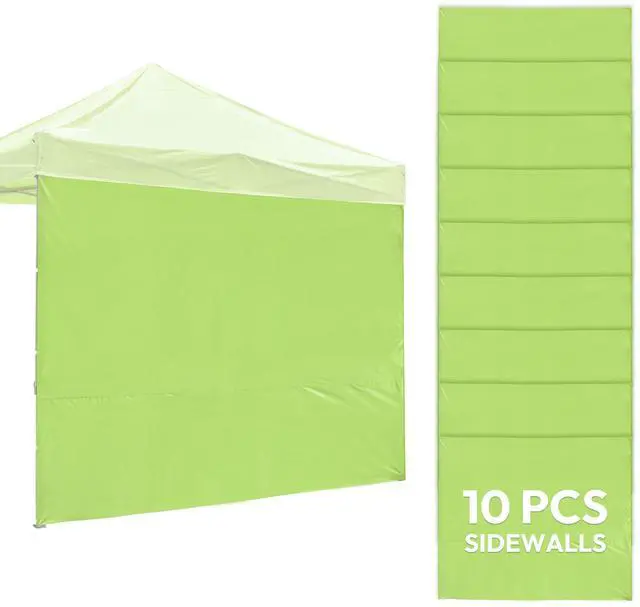 Main image of InstaHibit 10-Pc 10x7 ft Canopy Sidewalls Bundle 1080D Heavy-Duty UV30+ Multi-Pack Enclosure Kit for Commercial Booths