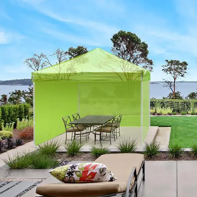 Alt view image 6 of 7 - InstaHibit 10-Pc 10x7 ft Canopy Sidewalls Bundle 1080D Heavy-Duty UV30+ Multi-Pack Enclosure Kit for Commercial Booths