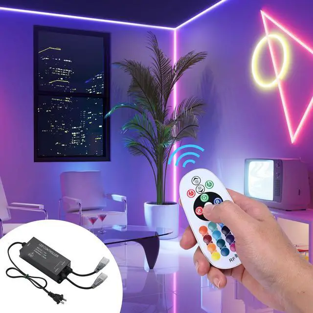 Alt view image 4 of 7 - Yescom 1-to-2 Receiver Remote Control for 4-Pin BiLume RGBW Neon Rope Light