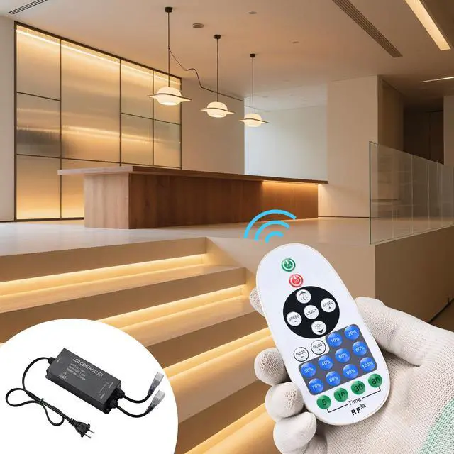 Alt view image 4 of 7 - Yescom 1-to-2 Receiver Remote Control for 2-Pin BiLume 2700K Neon Rope Light