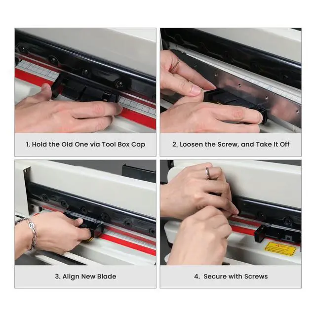 Alt view image 5 of 7 - Yescom A4 Planer Knife Blades Replacement High Speed Steel Ridgid Commercial Paper Guillotine 15 Inch