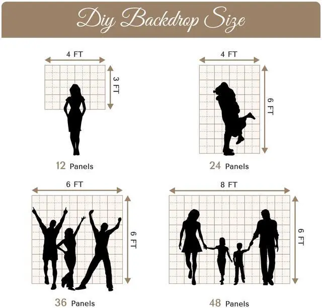 Alt view image 6 of 7 - Instahibit 8.5x10 Ft Backdrop Stand w/ 72 pcs Pink Shimmer Wall Panels for Wedding Party Decoration