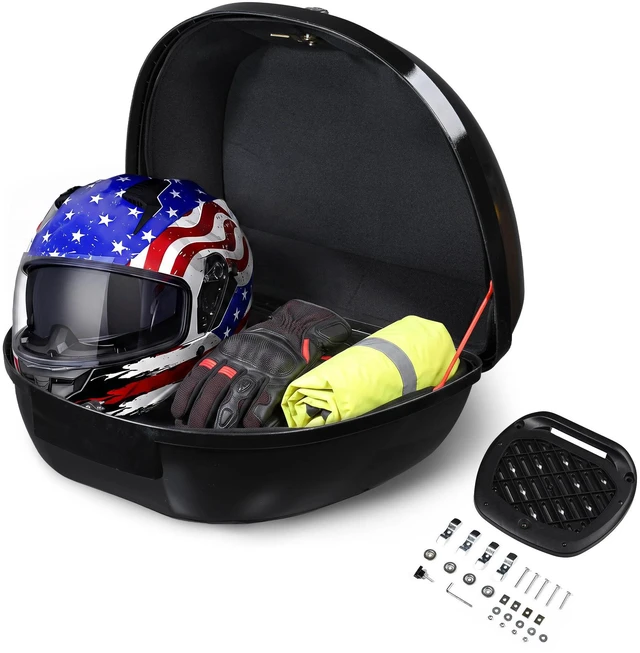 Main image of Yescom 50L Universal Motorcycle Tour Tail Box Scooter Trunk Storage w/ Lock Case