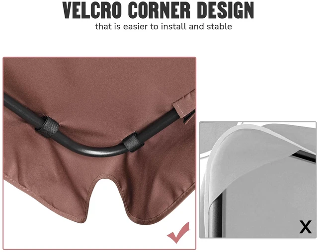 Alt view image 4 of 7 - Yescom 64"x47" Swing Canopy Cover Replacement UV 30+ Water Resistance Outdoor Garden