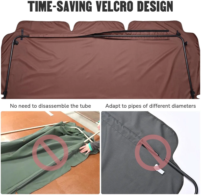 Alt view image 3 of 7 - Yescom 64"x47" Swing Canopy Cover Replacement UV 30+ Water Resistance Outdoor Garden