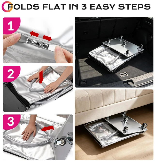 Alt view image 5 of 7 - Byootique 16" Rolling Tote Bag on 5 Wheels with 3 Handle Shopping 60L