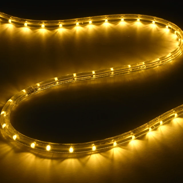 Alt view image 7 of 7 - Yescom LumeVine 3000K 100ft x 1/2" LED Rope Lights for Outside 1080 Warm White LEDs, 110-120V Plug-and-Play, IP65 Waterproof