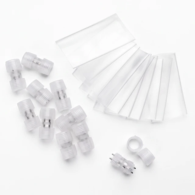 Alt view image 3 of 6 - Yescom LumeVine 1/2" LED Rope Light Connector 10Pack I-Shape Splice Fits 2-pin 13mm Light Rope