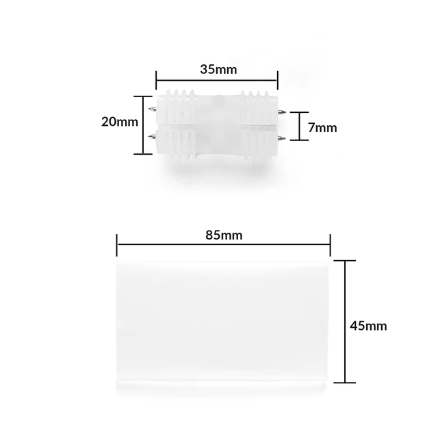 Alt view image 6 of 6 - Yescom LumeVine 1/2" LED Rope Light Connector 10Pack I-Shape Splice Fits 2-pin 13mm Light Rope