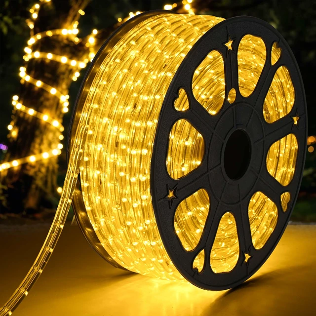 Main image of Yescom LumeVine 3000K 150ft x 1/2" LED Rope Lights for Outside 1620 Warm White LEDs, 110-120V Plug-and-Play, IP65 Waterproof