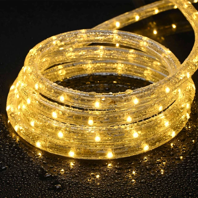 Alt view image 6 of 7 - Yescom LumeVine 3000K 150ft x 1/2" LED Rope Lights for Outside 1620 Warm White LEDs, 110-120V Plug-and-Play, IP65 Waterproof