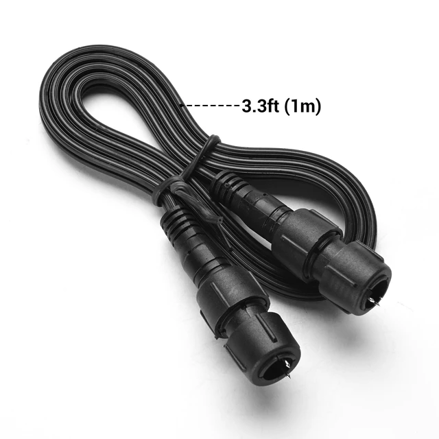 Alt view image 3 of 5 - Yescom LumeVine 10-set 3ft 2-pin LED Rope Light Connector 1m extension Jumper Cable Fits 1/2" (13mm) Light Rope