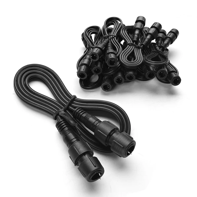 Alt view image 5 of 5 - Yescom LumeVine 10-set 3ft 2-pin LED Rope Light Connector 1m extension Jumper Cable Fits 1/2" (13mm) Light Rope
