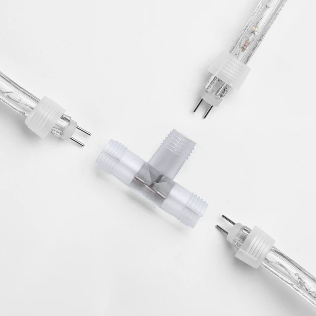 Alt view image 4 of 6 - Yescom LumeVine 1/2" LED Rope Light Connector 10Pack T-Shape Splice 3-Way Splitter Fits 2-pin 13mm Light Rope