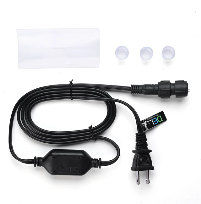 Main image of Yescom LumeVine 1/2" LED Rope Light Power Cord 110-120V AC 5ft Cable with Fuse