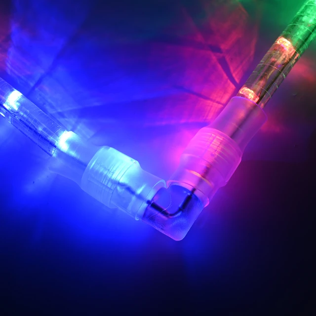 Alt view image 2 of 6 - Yescom LumeVine 1/2" LED Rope Light Connector 10Pack L-Shape Conrer Joint Fits 2-pin 13mm Light Rope