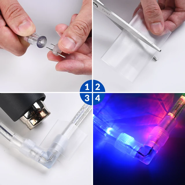 Alt view image 5 of 6 - Yescom LumeVine 1/2" LED Rope Light Connector 10Pack L-Shape Conrer Joint Fits 2-pin 13mm Light Rope