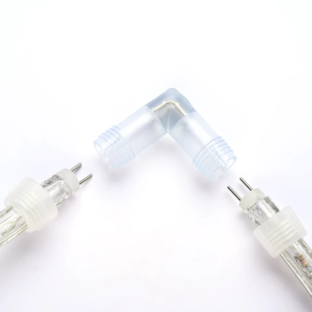 Alt view image 4 of 6 - Yescom LumeVine 1/2" LED Rope Light Connector 10Pack L-Shape Conrer Joint Fits 2-pin 13mm Light Rope