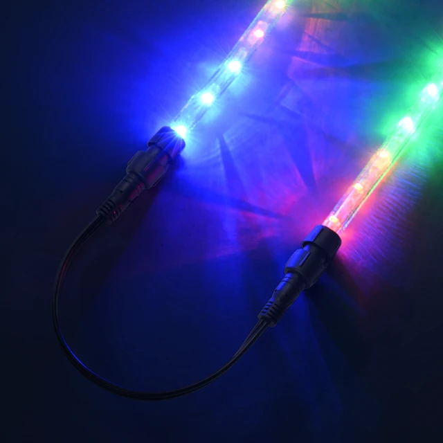 Alt view image 2 of 5 - Yescom LumeVine 10-set 1ft 2-pin LED Rope Light Connector 30cm extension Jumper Cable Fits 1/2" (13mm) Light Rope