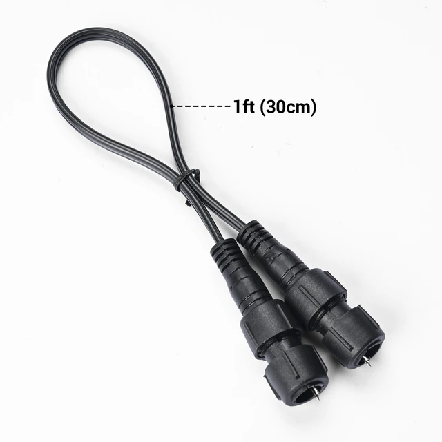 Alt view image 3 of 5 - Yescom LumeVine 10-set 1ft 2-pin LED Rope Light Connector 30cm extension Jumper Cable Fits 1/2" (13mm) Light Rope
