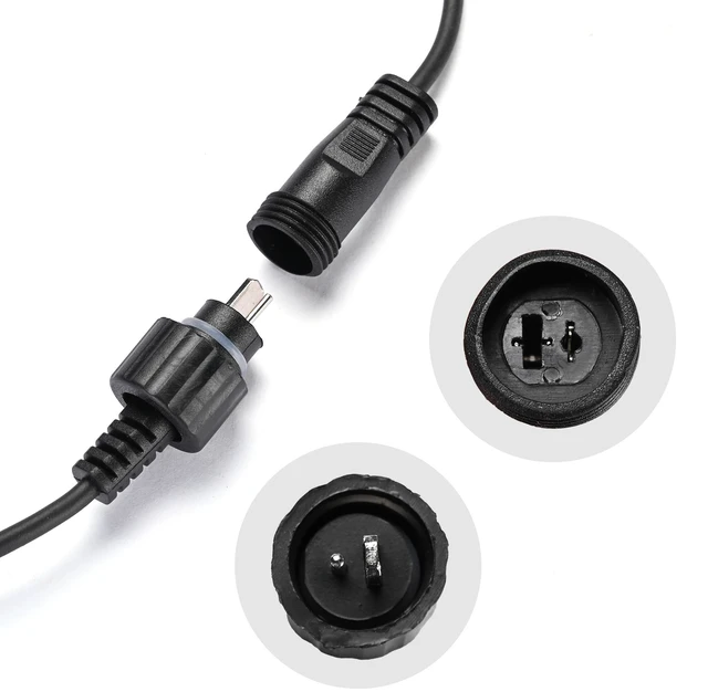 Alt view image 5 of 6 - Yescom UL Listed Deck Light Extension Cord 16.4ft Male and Female Plug Ends, 600mA, 7.2W, 5m Extra Long for LumeStar Deck Lights & Landscape Lighting