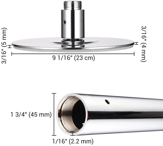 Alt view image 7 of 7 - Yescom Stripper Pole 9.25 FT Dancing Pole 45mm Dance Pole Kit Static Spinning for Party Club Fitness Silver, Max Load 1102 Lbs