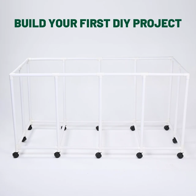 Alt view image 4 of 7 - Yescom 39Pc 32mm DIY PVC Pipe Sch 40 with 2/3/4 Way Fitting Furniture Grade