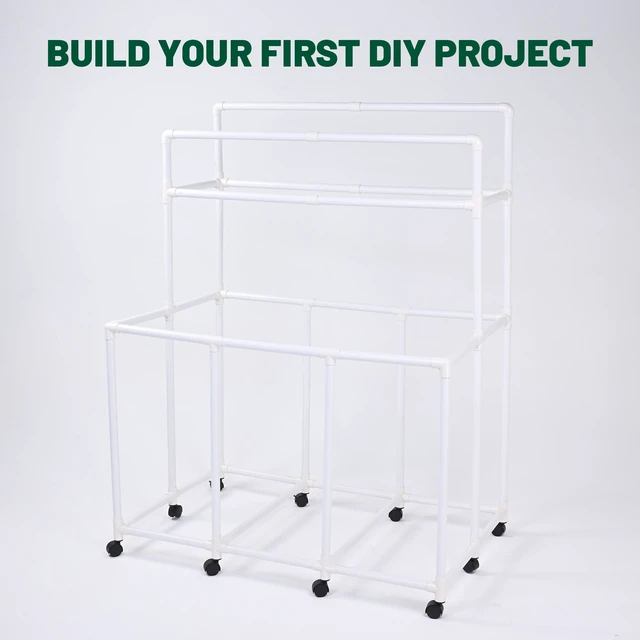 Alt view image 4 of 7 - Yescom 50Pc 32mm DIY PVC Pipe Sch 40 with 2/3/4 Way Fitting Furniture Grade