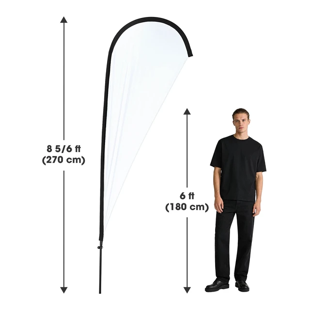 Alt view image 3 of 6 - InstaHibit 10 Pack 8ft Teardrop Feather Flag Pole Kit for Business Advertising