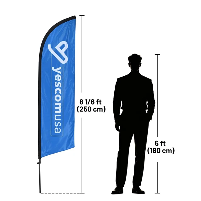 Alt view image 7 of 7 - InstaHibit 10 Pack 8ft Feather Flag Pole Kit for Business Advertising Flags