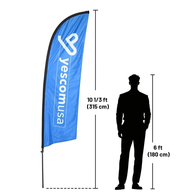 Alt view image 2 of 7 - InstaHibit 10 Pack 10ft Feather Flag Pole Kit for Business Advertising Flags