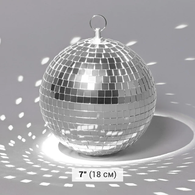 Alt view image 6 of 7 - Yescom 8 Pcs 7 Inch Silver Disco Ball Hanging Mirror Balls Party Decoration