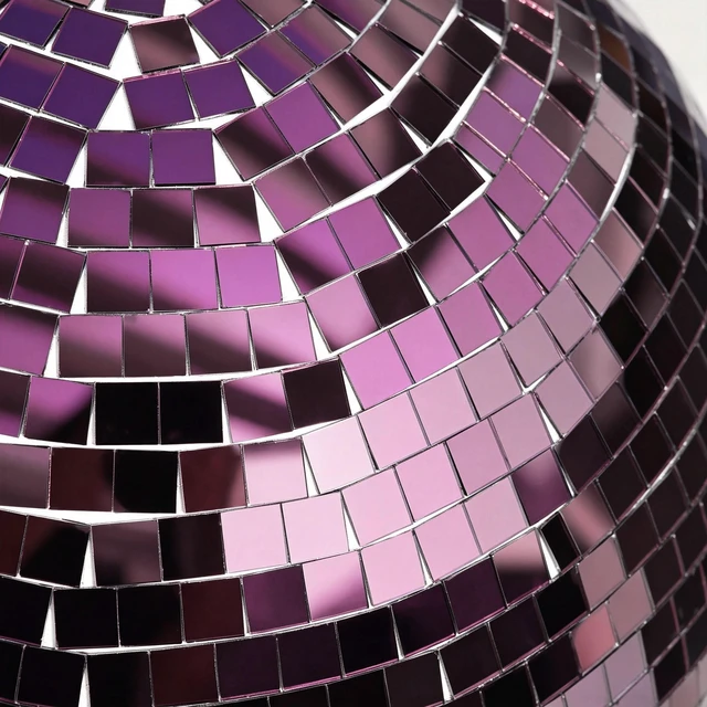 Alt view image 5 of 7 - Yescom 8 Pcs 7 Inch Purple Disco Ball Hanging Mirror Balls Bachelorette