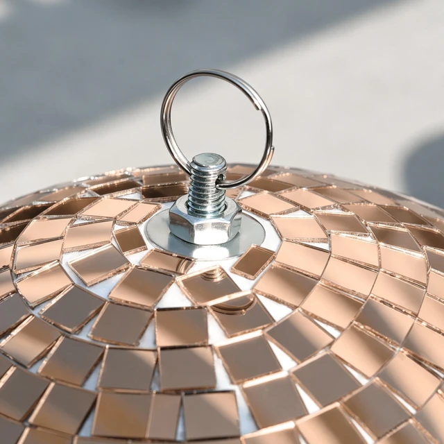 Alt view image 4 of 7 - Yescom 8 Pcs 7 Inch Rose Gold Disco Ball Hanging Mirror Balls Glam Decor