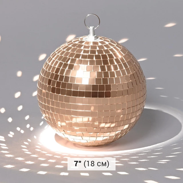 Alt view image 6 of 7 - Yescom 8 Pcs 7 Inch Rose Gold Disco Ball Hanging Mirror Balls Glam Decor
