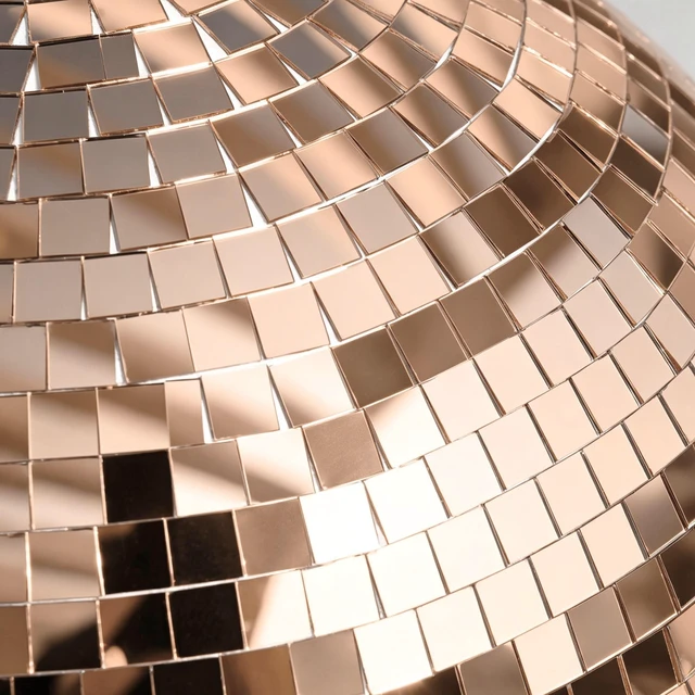 Alt view image 5 of 7 - Yescom 8 Pcs 7 Inch Rose Gold Disco Ball Hanging Mirror Balls Glam Decor