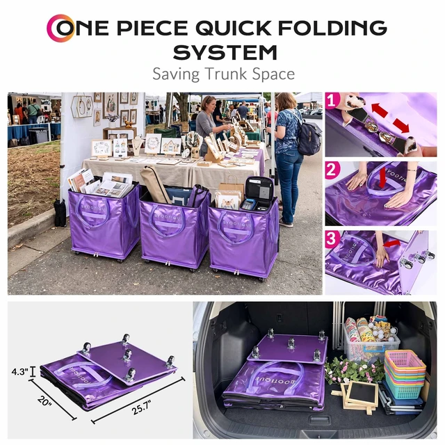 Alt view image 4 of 7 - Byootique 28'' Extra Large Vendor Rolling Bag 145L Reinforced Hard Bottom