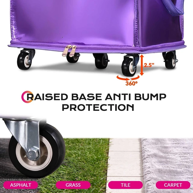 Alt view image 3 of 7 - Byootique 22.5'' Concert Rolling Tote 70L U Shape Top Open Wipe to Clean