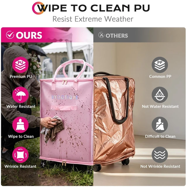 Alt view image 5 of 7 - Byootique 28'' Large Dance Competition Tote 145L U Shape Open Wipe to Clean