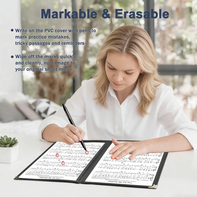 Alt view image 4 of 7 - Yescom 30 Pack Sheet Music Stand with 8.5" x 11" Music Folder & Storage Tray Height-Adjustment from 36 7/8" to 61 1/4" for Choral, Band, Orchestra