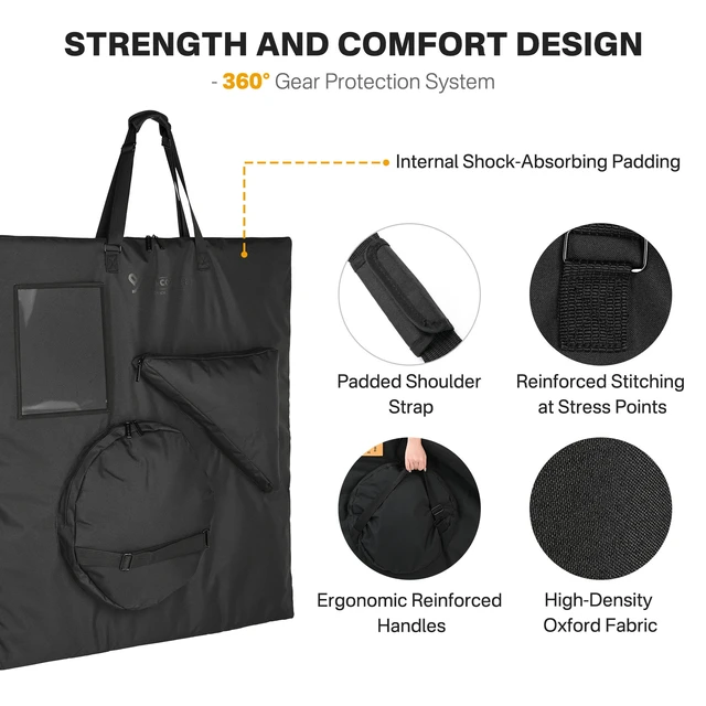 Alt view image 4 of 7 - WinSpin 36" Prize Wheel Transport Bag Backpack Heavy Duty 300D Oxford Storage Case