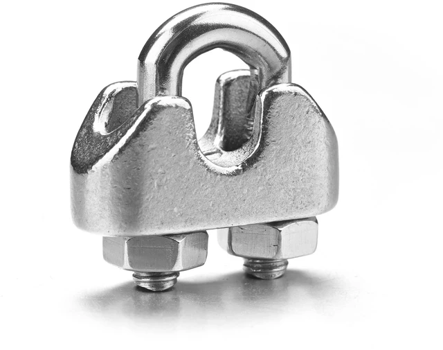 Alt view image 4 of 6 - Yescom 18-pack M3 1/8-in Cable Clamp Wire Rope Clips 304 Stainless Steel Rigging Hardware Saddled Fasteners for Batting Cage Baseball Field Equipment