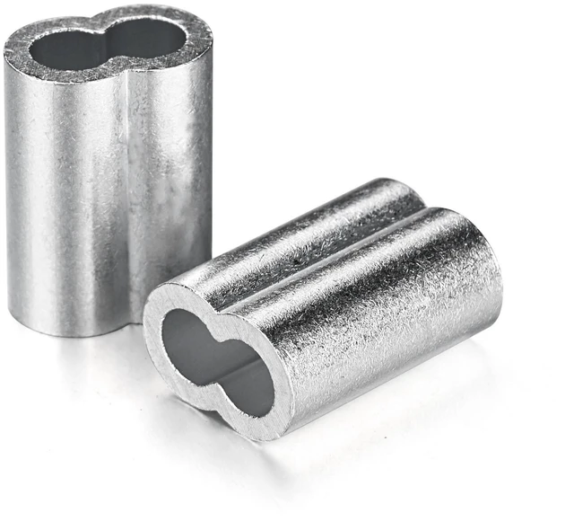 Alt view image 6 of 6 - Yescom 100-Pack 3/16-in Cable Ferrules M5 Wire Rope Crimping Loop Sleeves, Cable Crimps Secure Aluminum Crimping Fittings for Hanging