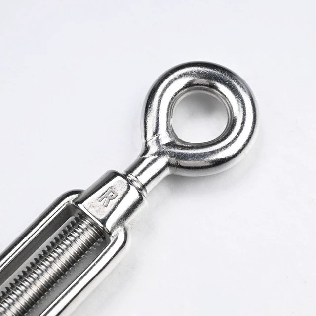 Alt view image 7 of 7 - Yescom 3/8-in M10 Hook and Eye Turnbuckle - Heavy-Duty 304 Stainless Steel 661-lb WLL Cable Tensioner Hardware for Batting Cage Hanging