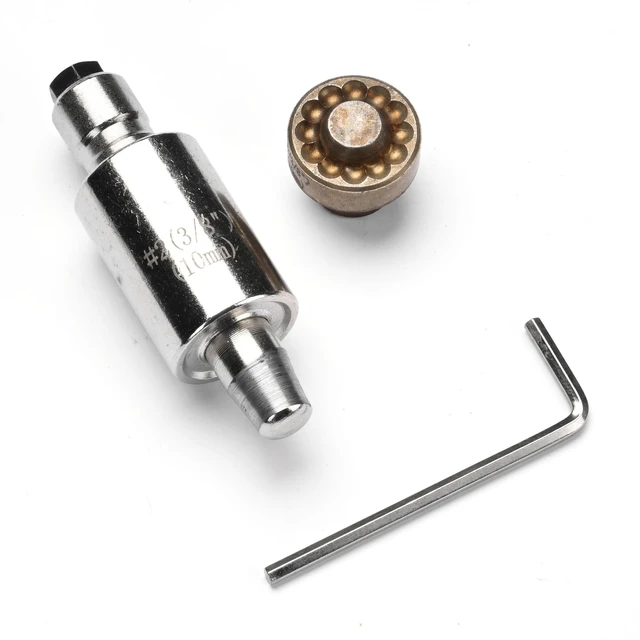Alt view image 5 of 5 - Yescom #2 Semi-Automatic Grommet Press Machine Replacement Die Set ID 10mm 3/8" Work with Auto-Feed Grommet Machine