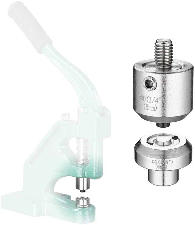 Main image of Yescom #0 Grommet Press Machine Replacement Die Set ID 6mm 1/4" Work with Manual Grommet Machine