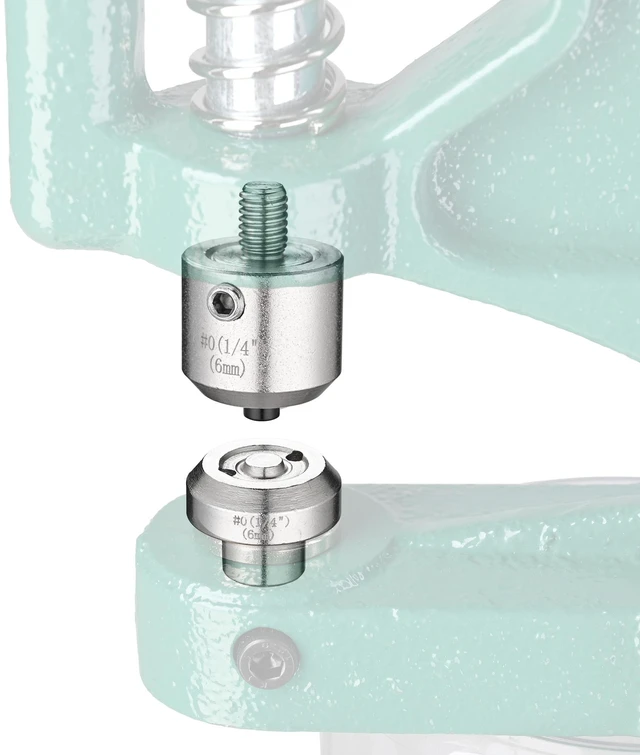 Alt view image 2 of 5 - Yescom #0 Grommet Press Machine Replacement Die Set ID 6mm 1/4" Work with Manual Grommet Machine