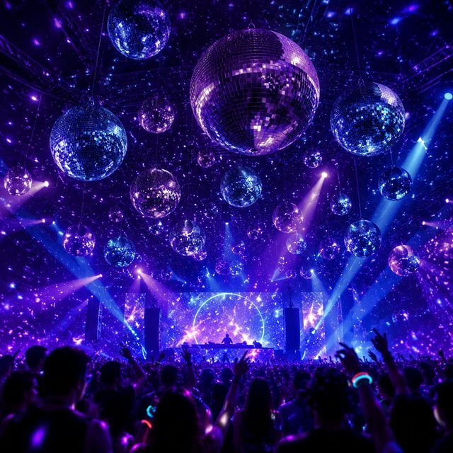 Alt view image 2 of 7 - Yescom 16 Pack Disco Balls Set Mirror Glass Spheres Decor Purple & Blue